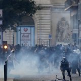 Heurts entre manifestants et forces de l'ordre à Marseille.